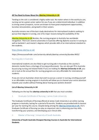 all you need to know about the abertay university