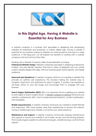in this digital age having a website is essential