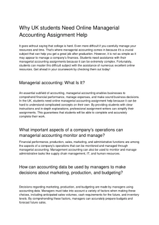 why uk students need online managerial accounting