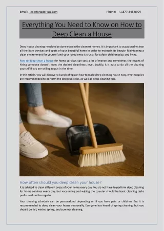 Everything You Need to Know on How to Deep Clean a House
