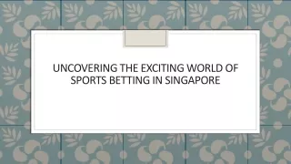 uncovering the exciting world of sports betting