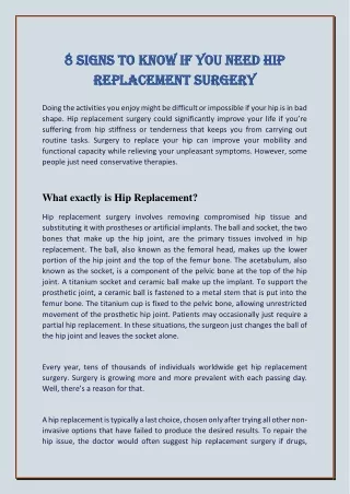 8 signs to know if you need hip 8 signs to know