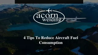 4 tips to reduce aircraft fuel consumption