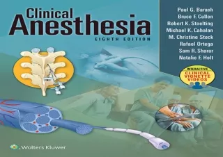 (pdf)full ‹download› Clinical Anesthesia, 8e: eBook without Multimedia