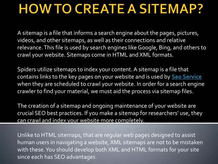 how to create a sitemap