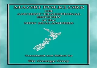 PDF MAORI FOLKLORE or THE ANCIENT TRADITIONAL HISTORY OF THE NEW ZEALANDERS: 23