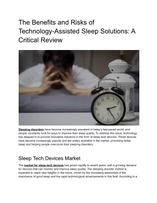 the benefits and risks of technology assisted