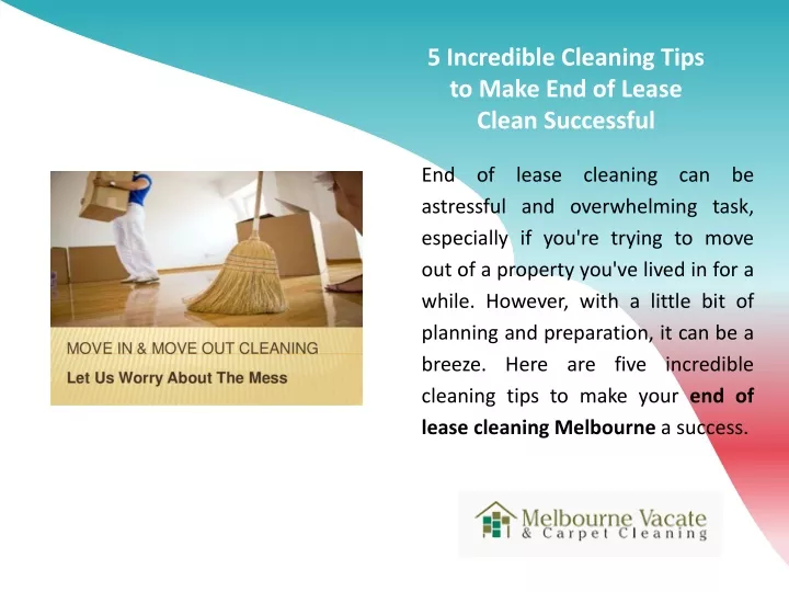 5 incredible cleaning tips to make end of lease