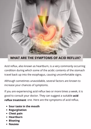 what are the symptoms of acid reflux