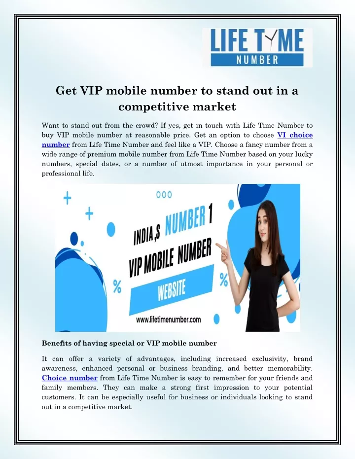 get vip mobile number to stand