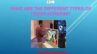 what are the different types of touch screens