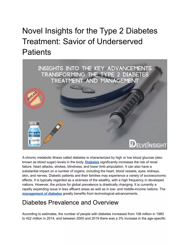 novel insights for the type 2 diabetes treatment