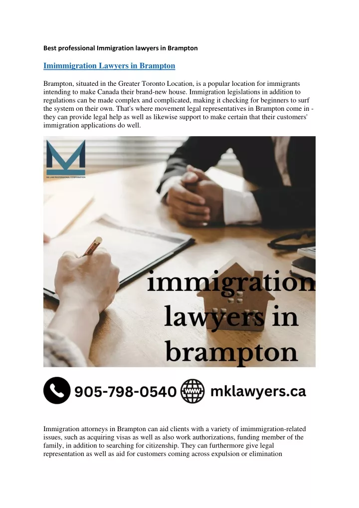 best professional immigration lawyers in brampton