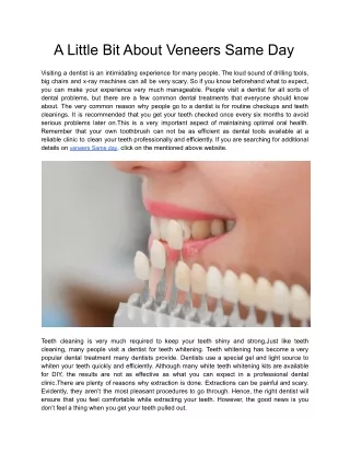 Veneers Same Day