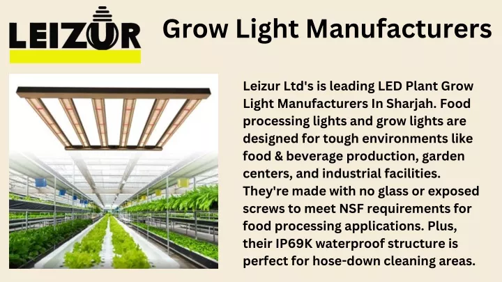 grow light manufacturers