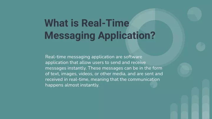 what is real time messaging application