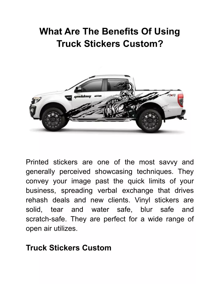 what are the benefits of using truck stickers