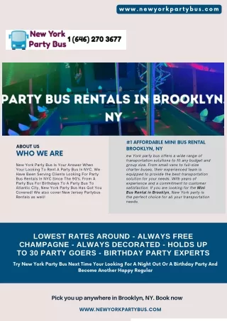 #1 Affordable Mini Bus Rental Brooklyn, NY