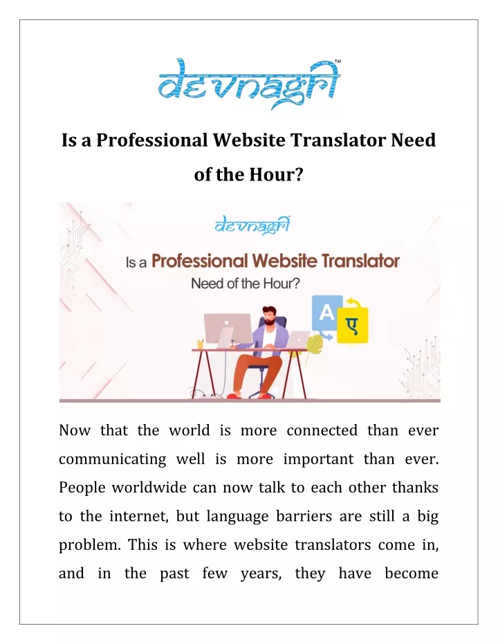 is a professional website translator need