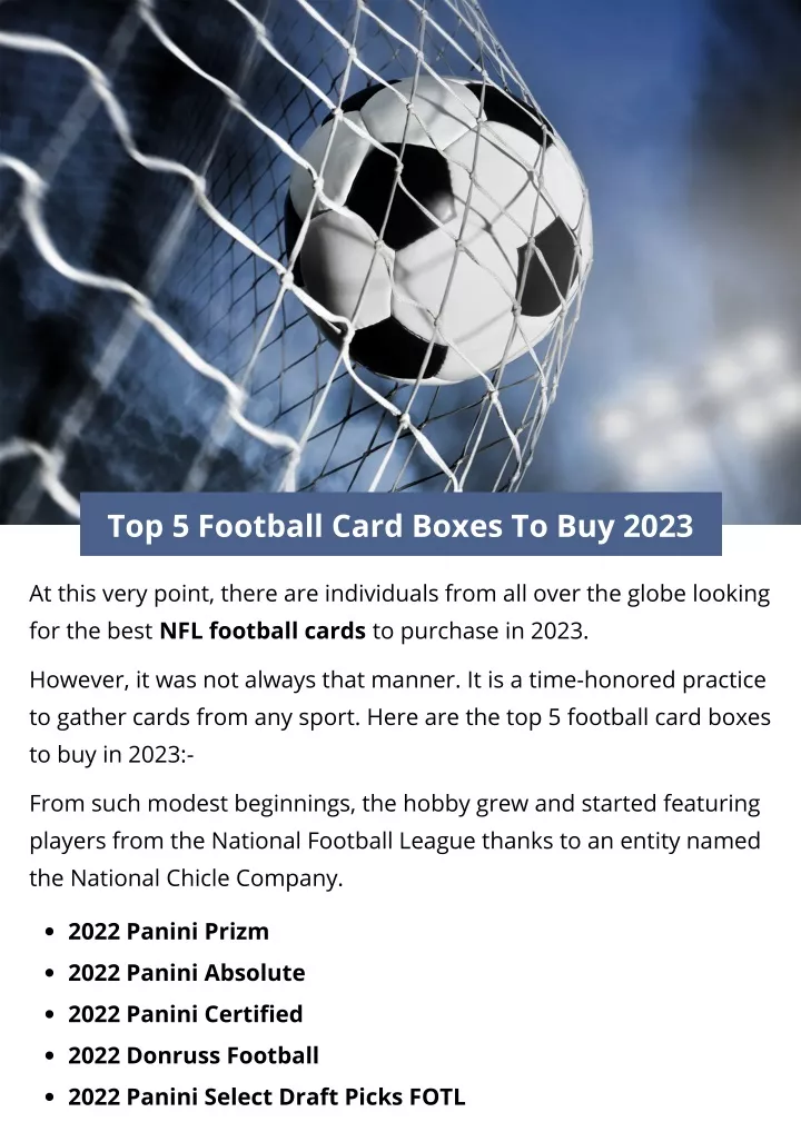 top 5 football card boxes to buy 2023