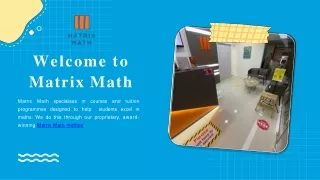 Maths Tuition - Matrix Math