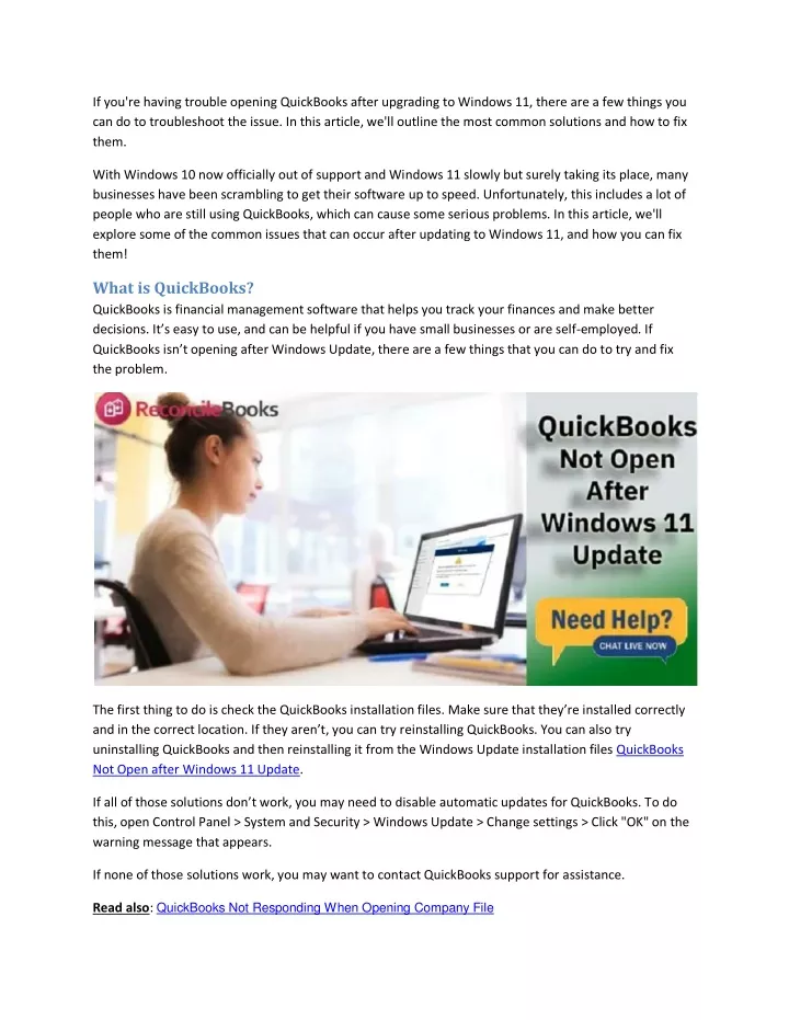 if you re having trouble opening quickbooks after