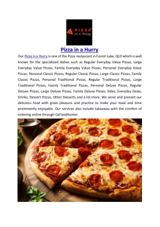 pizza in a hurry