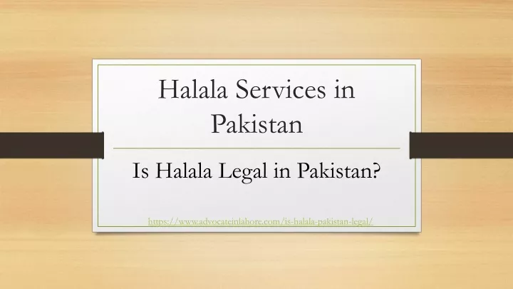 halala services in pakistan