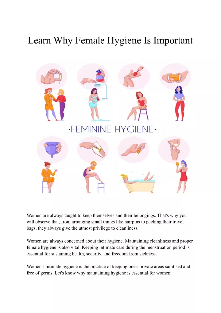 learn why female hygiene is important