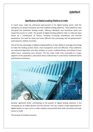 significance of digital lending platform in india