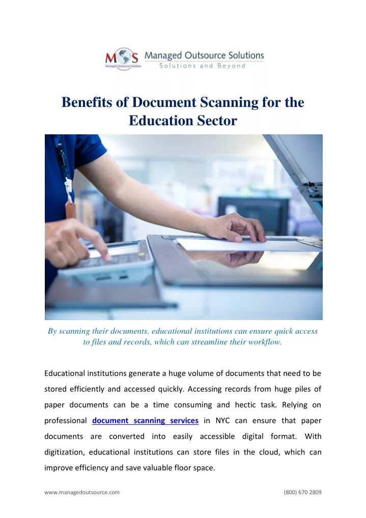 benefits of document scanning for the education