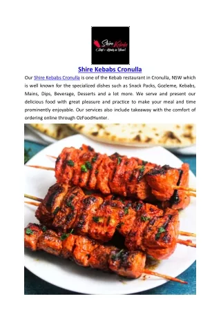 Up to 10% Offer Order Now - Shire Kebabs Cronulla