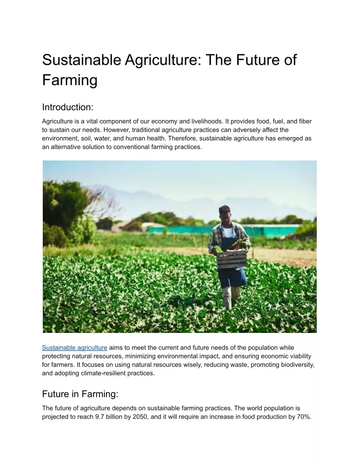 PPT - Sustainable Agriculture PowerPoint Presentation, Free Download ...