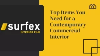 Top Items You Need for a Contemporary Commercial Interior