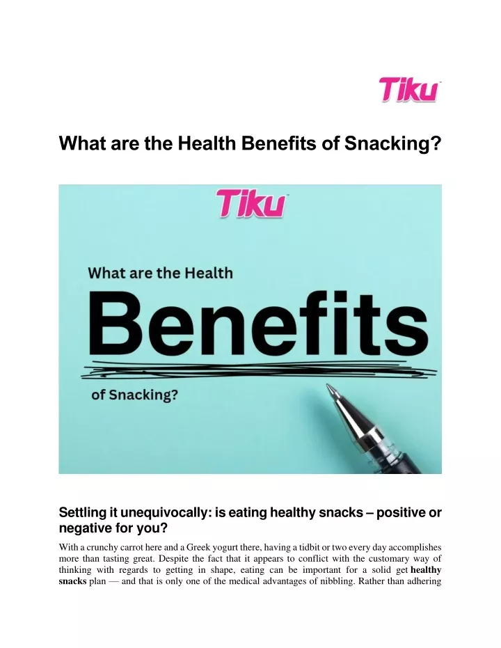 what are the health benefits of snacking