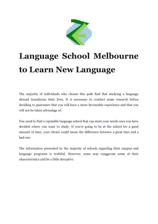 language school melbourne