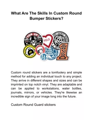 what are the skills in custom round bumper