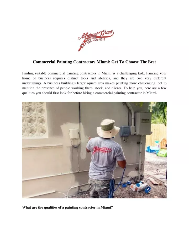 commercial painting contractors miami