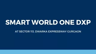 smart world one dxp