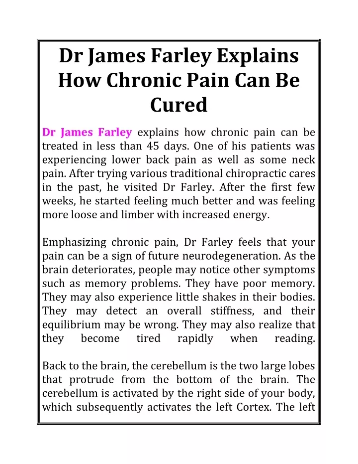 dr james farley explains how chronic pain