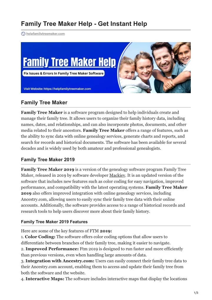 family tree maker help get instant help