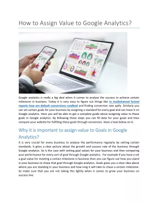 How to Assign Value to Google Analytics?