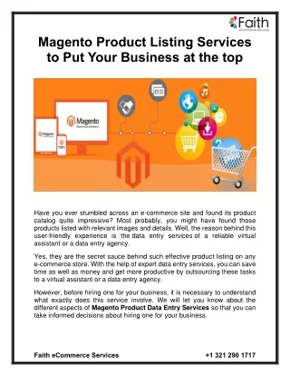 magento product listing services to put your