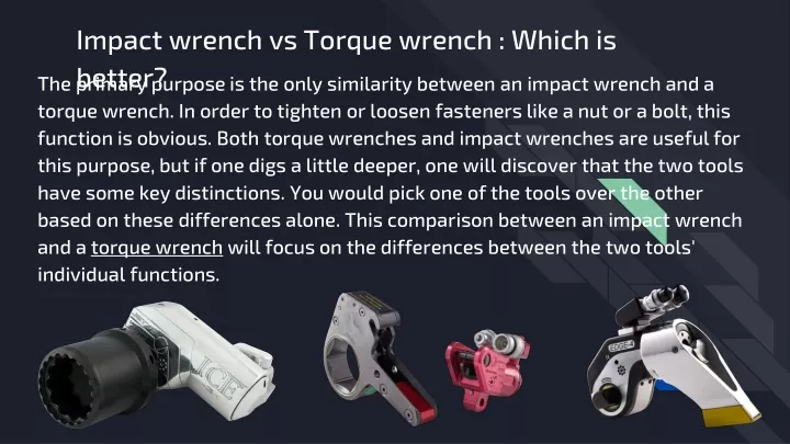 impact wrench vs torque wrench which is better