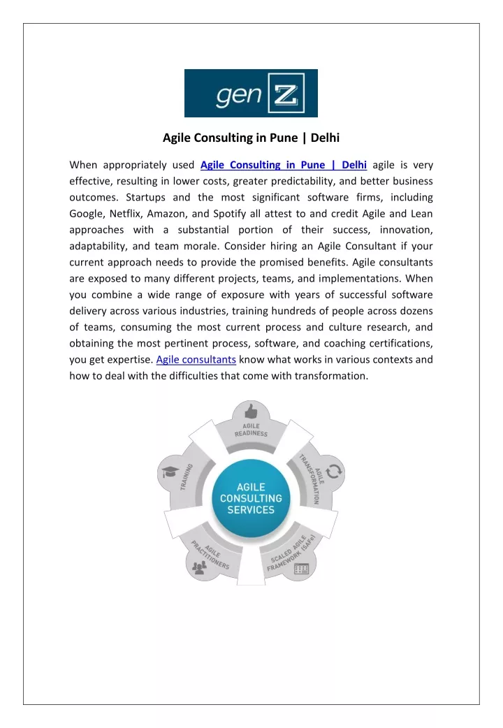 agile consulting in pune delhi