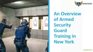 an overview of armed security guard training in new york