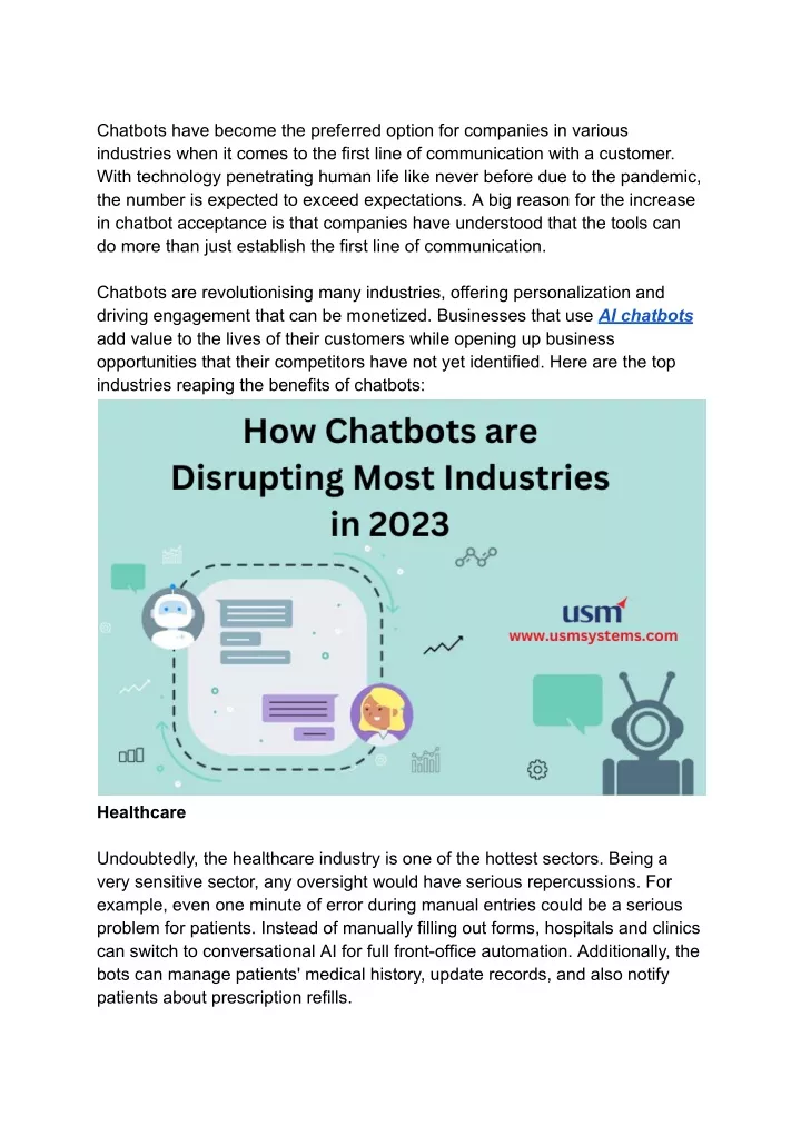 chatbots have become the preferred option