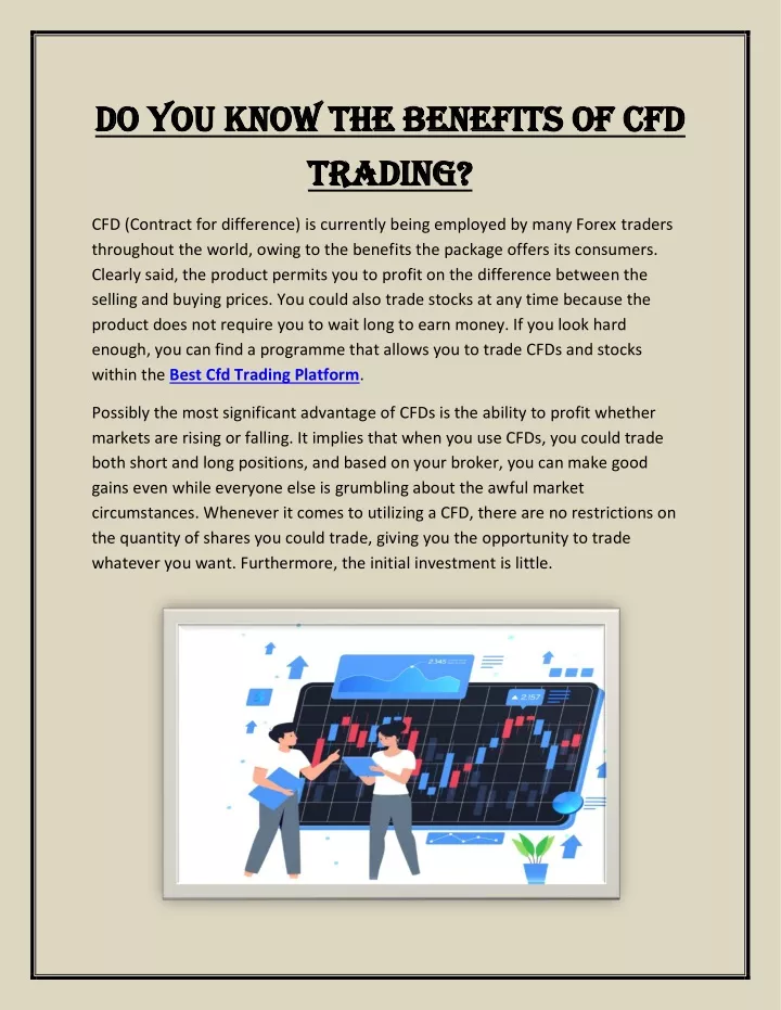 do you know the benefits of cfd do you know