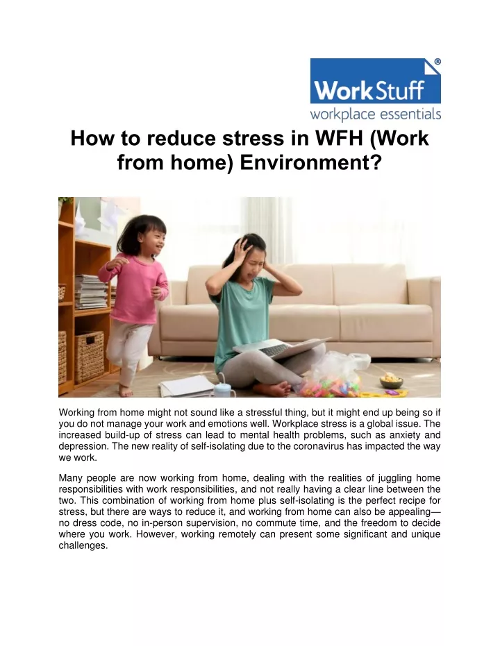 how to reduce stress in wfh work from home