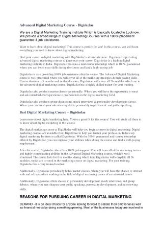 advanced digital marketing course digiskolae